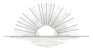 Engraving of a sunrise